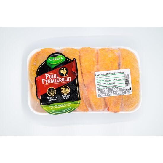 Pulpe Dezosate cu Piele Puiul Fermierului, tavita, congelate, 900g