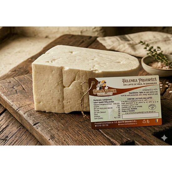 Bacita Sibiana Telemea proaspătă de vaca ambalata la 8 kg 